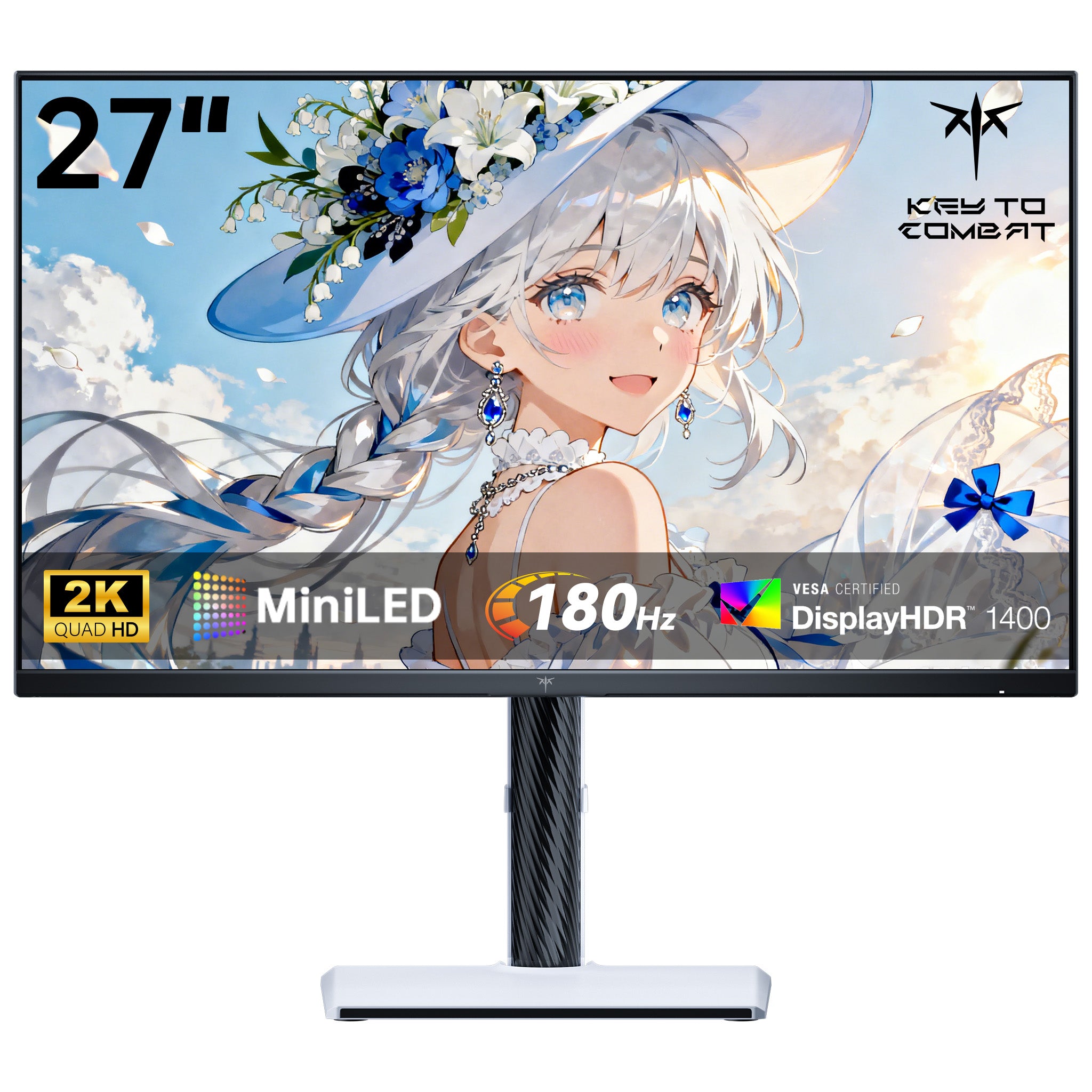 KTC M27T6 27インチ Mini LED ゲーミングモニター WQHD 180Hz HDR1400 正面