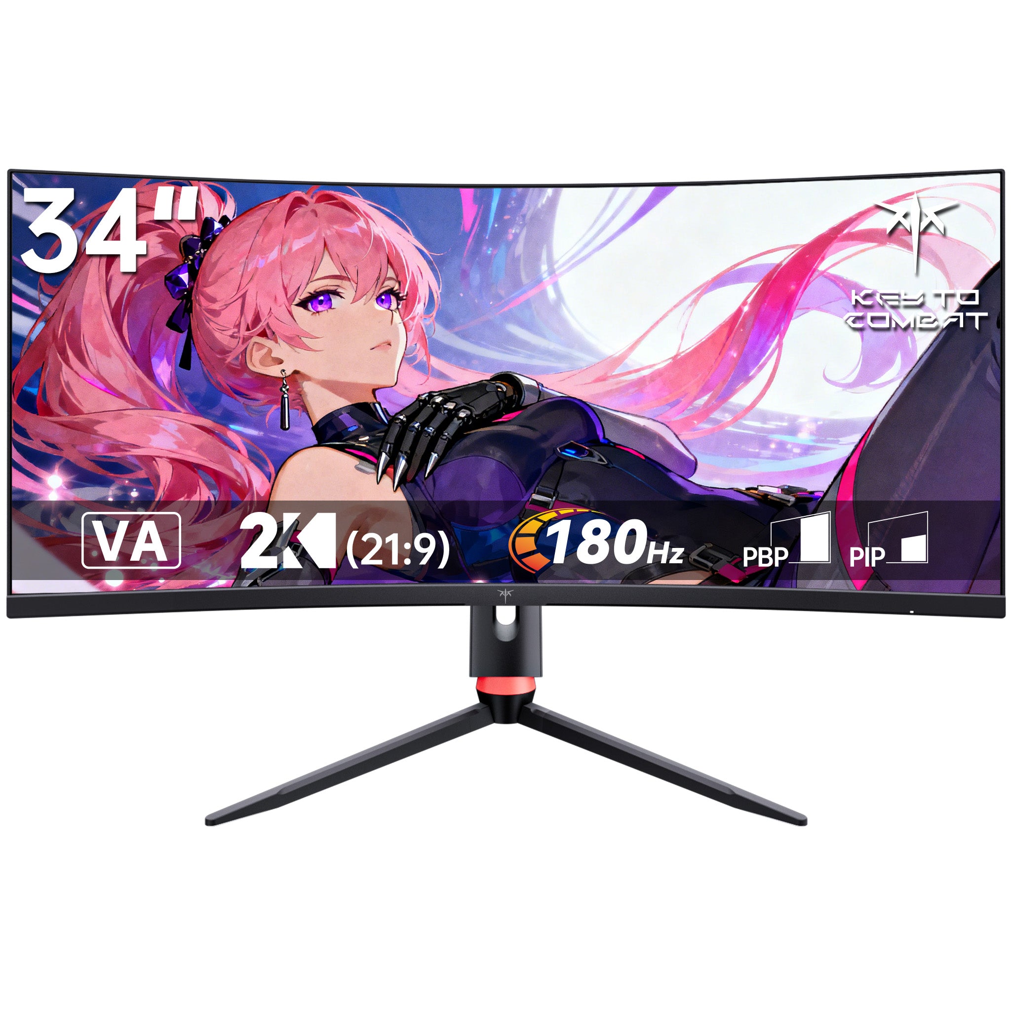 KEY TO COMBAT H34S18S｜34型 湾曲 2K 180Hz HDR10 ゲーミングモニター