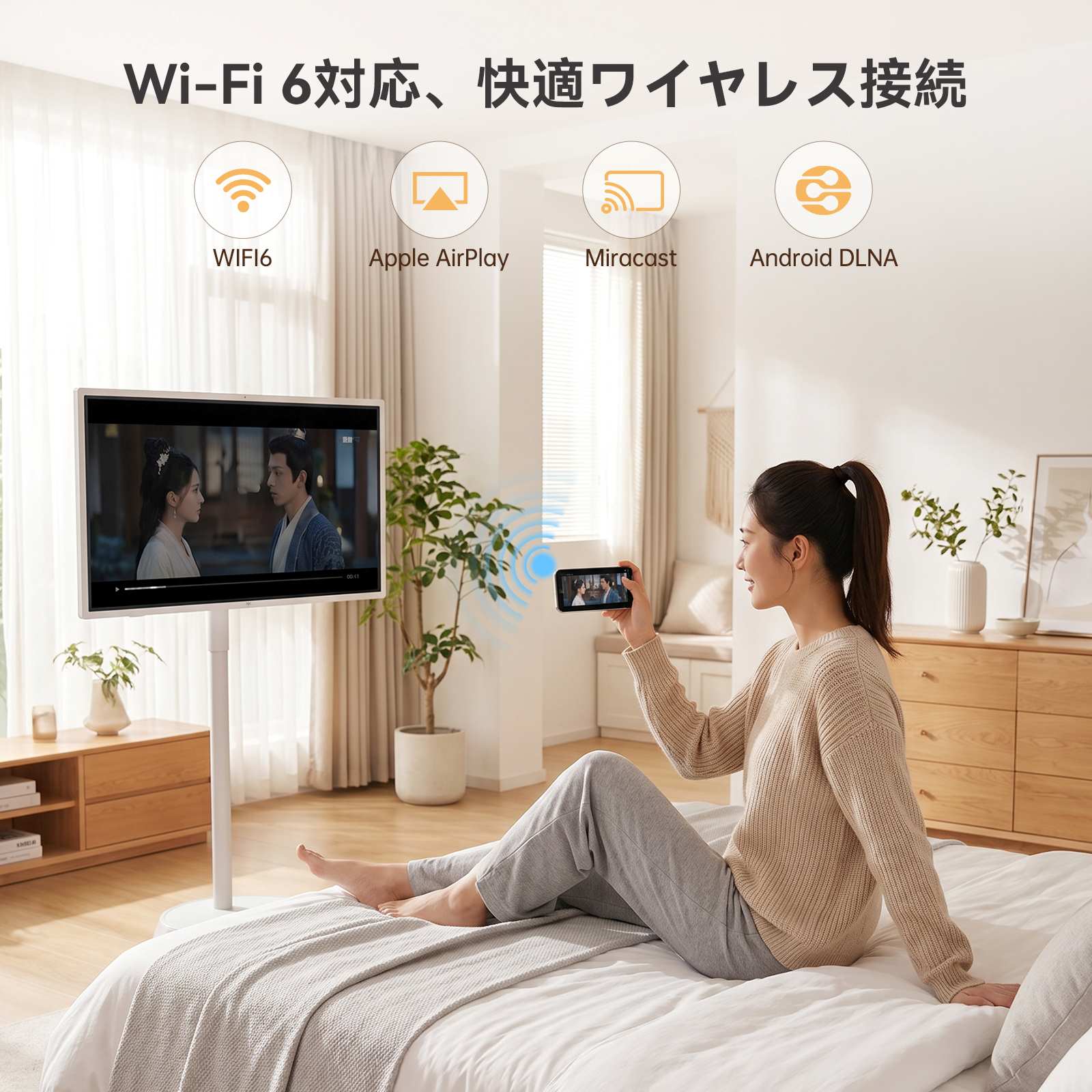 32 型 4K Android 13 オールインワンタッチスクリーンモニター、内蔵カメラ搭載|A32Q7 MAX