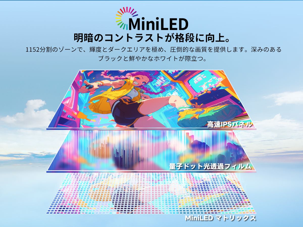 KEY TO COMBAT M27P6｜27型 4K Mini LED 160Hz HDR1400 ゲーミングモニター